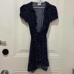 WORN ONCE Aritzia mini wrap dress